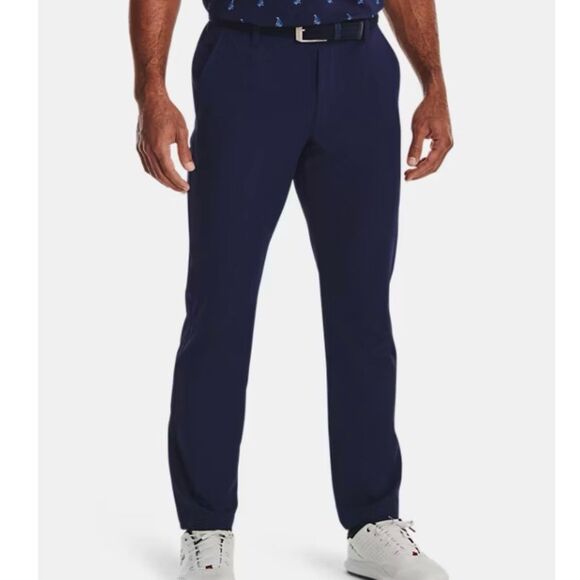 Under Armour Men's Tech Tapered Golf Pants Blue Size 36x34 - Picture 1 of 4